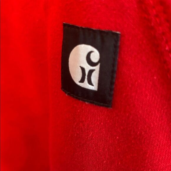 Hurley X Carhartt EUC red/black loyal to the sea hooded sweatshirt, size medium - Picture 5 of 5